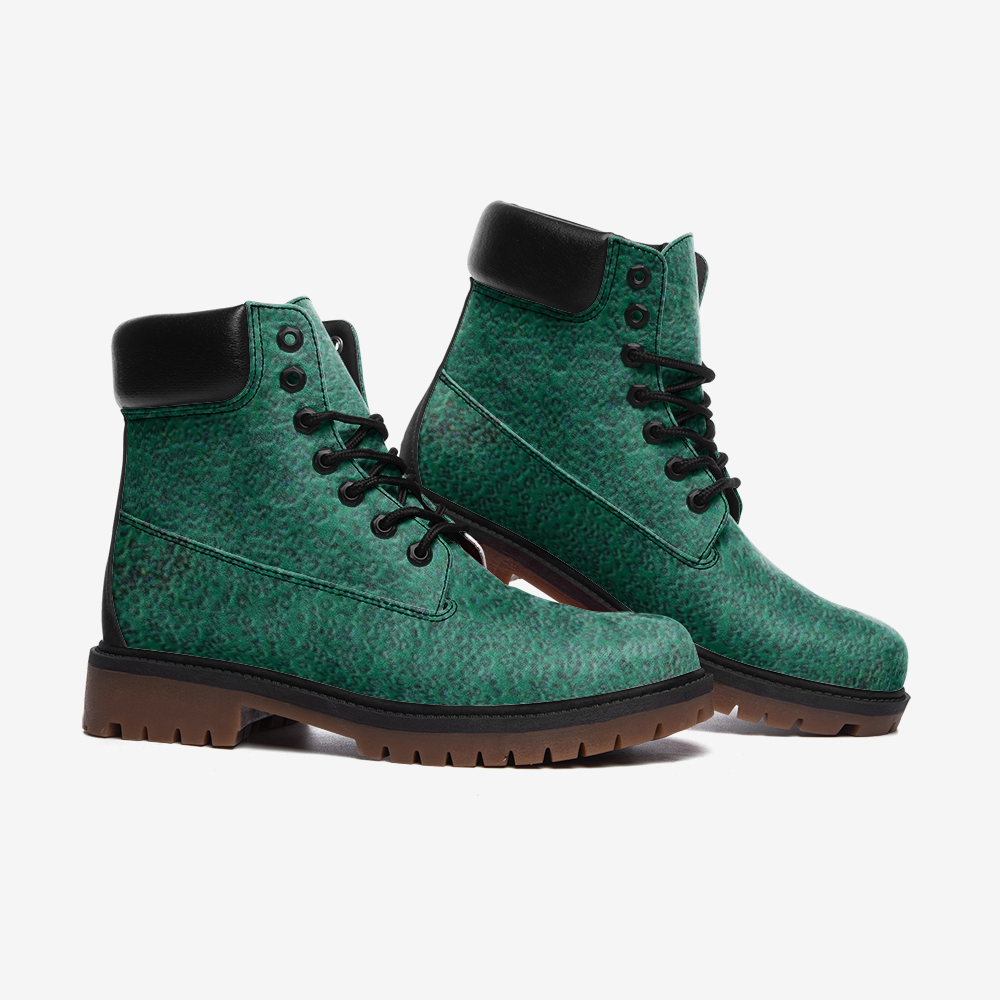 Green Cheetah Leather Lightweight boots TB