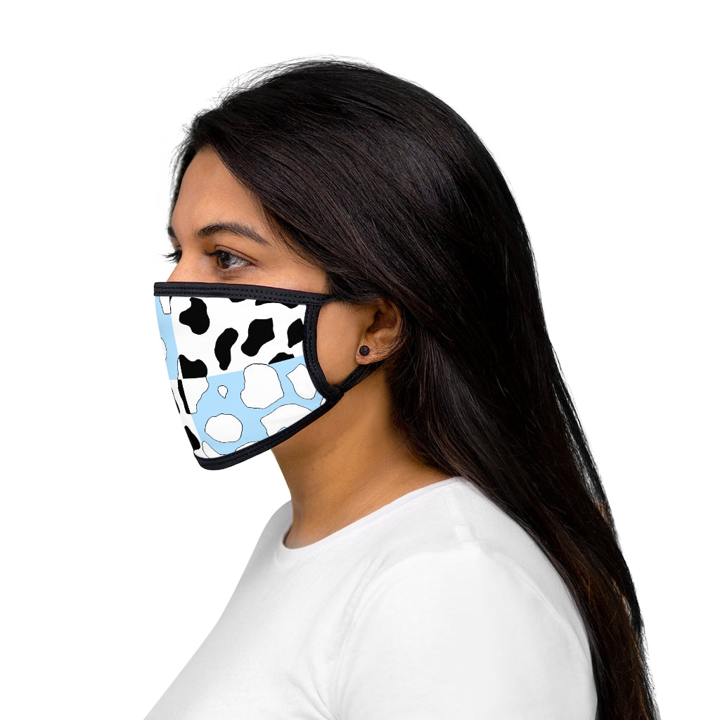 Softboi Blue Cowboi Mixed-Fabric Face Mask