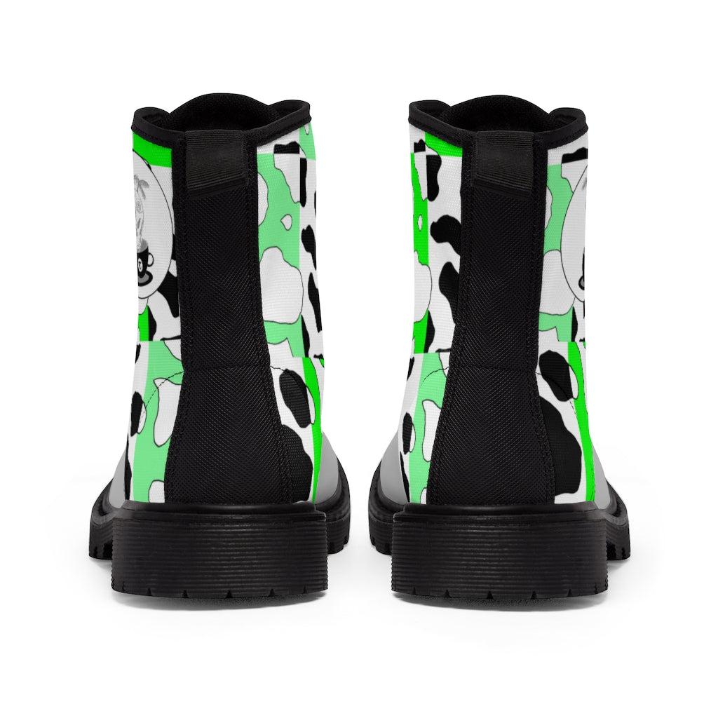 Cowboi Green Small Sized Canvas Boots