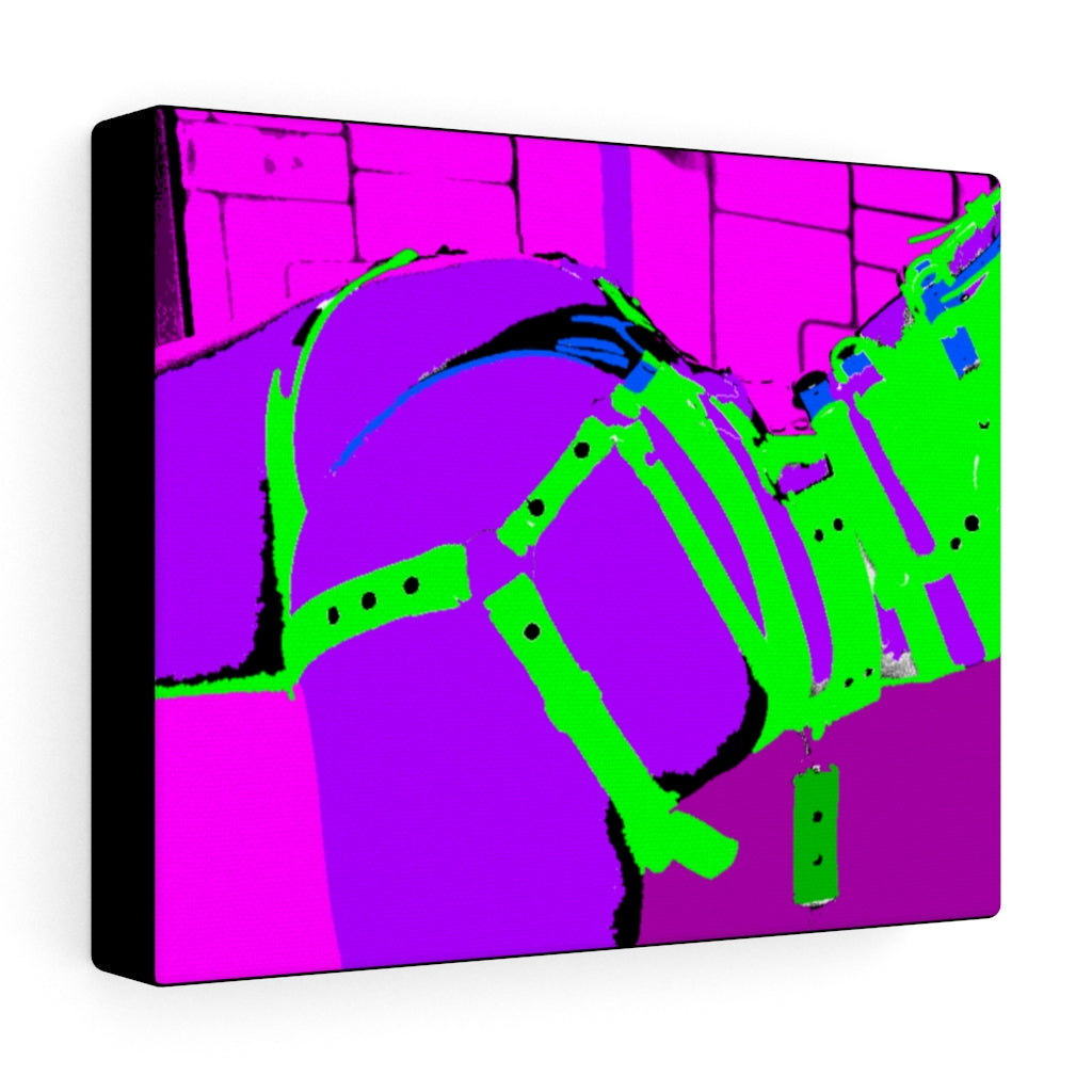 Purple Straps Stretched Canvas