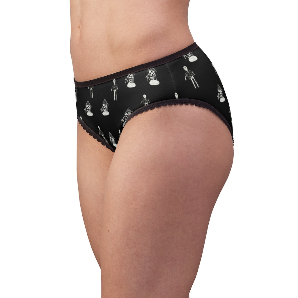 hawaiian skeleton Fem Briefs