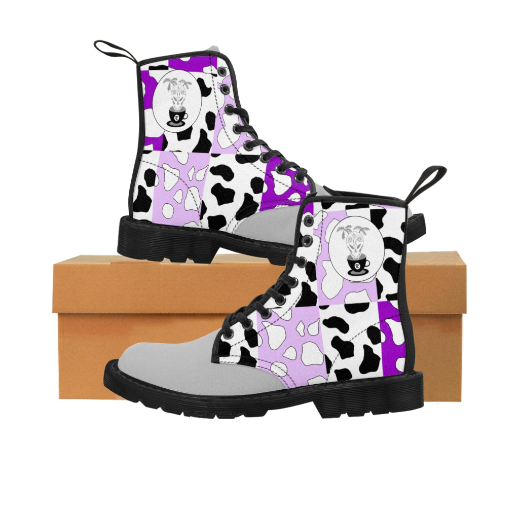 Cowboi Purple Small Sized Canvas Boots