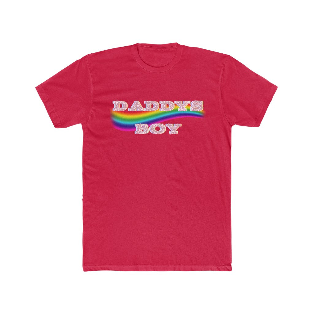 Daddys Boy Rainbow Cotton Crew Tee