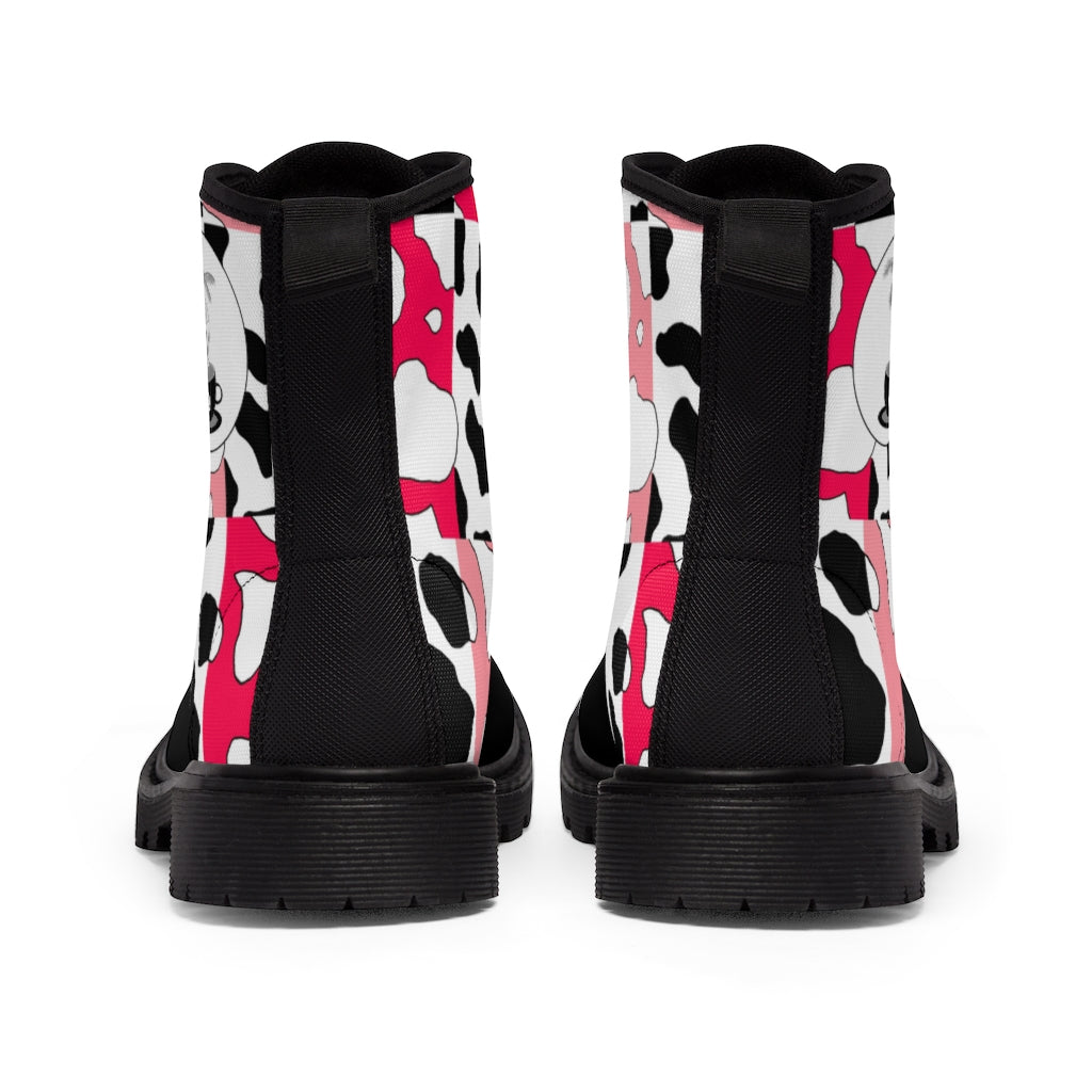 Cowboi Pink Large Sized Canvas Boots