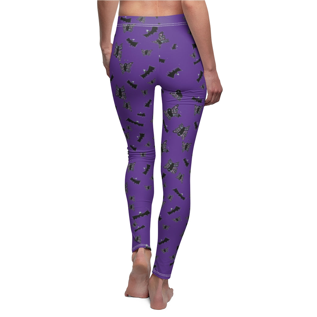 Purple Butterflies and Bats Leggings
