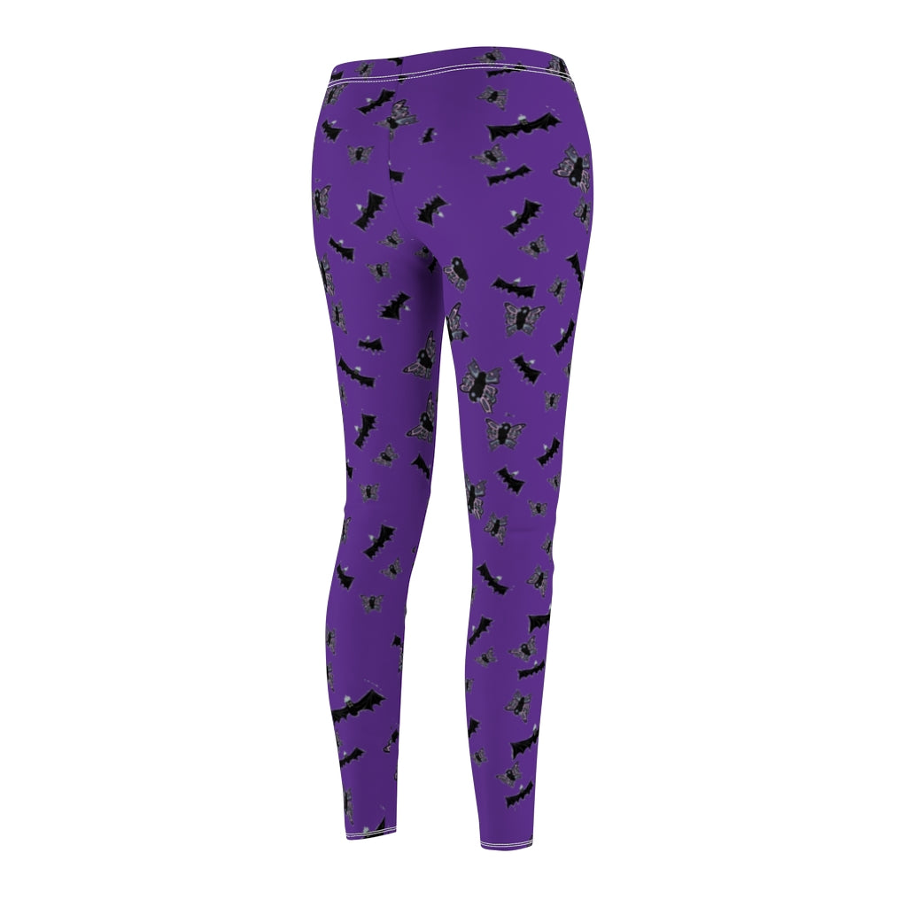 Purple Butterflies and Bats Leggings