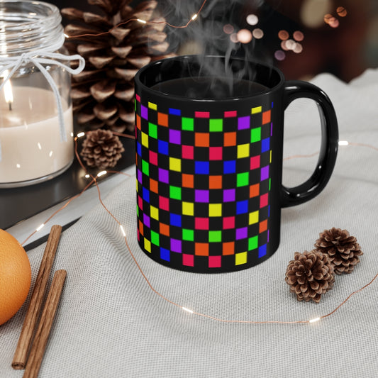 Rainbow Checker mug 11oz