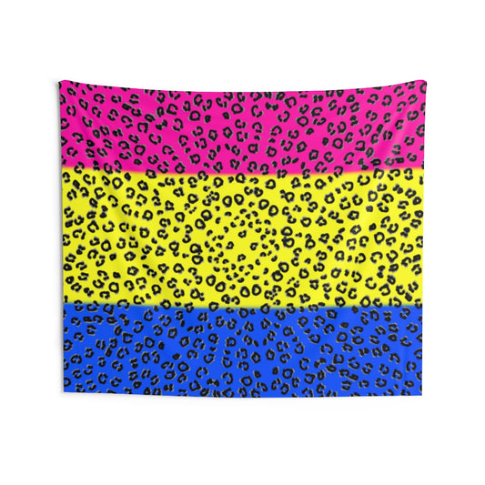 Pansexual Flag Cheetah Wall Tapestries