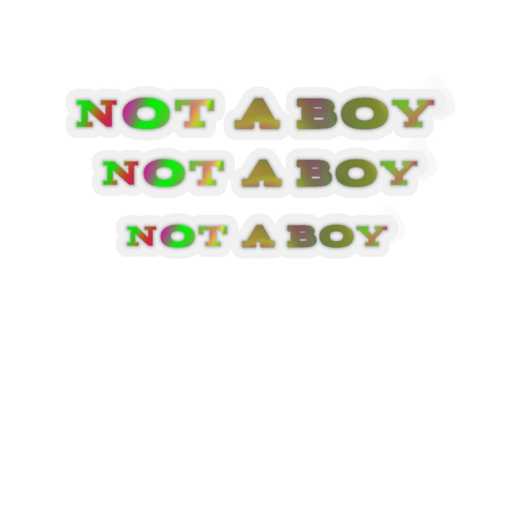 not a boy non-binary Kiss-Cut Stickers