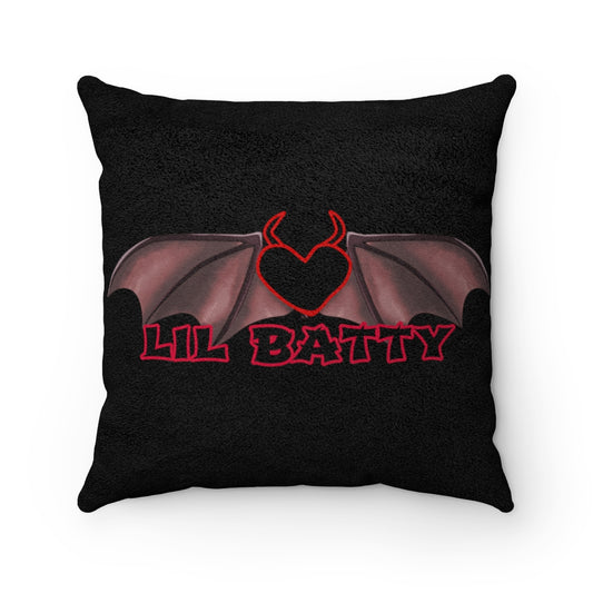 lil' batty Faux Suede Square Pillow