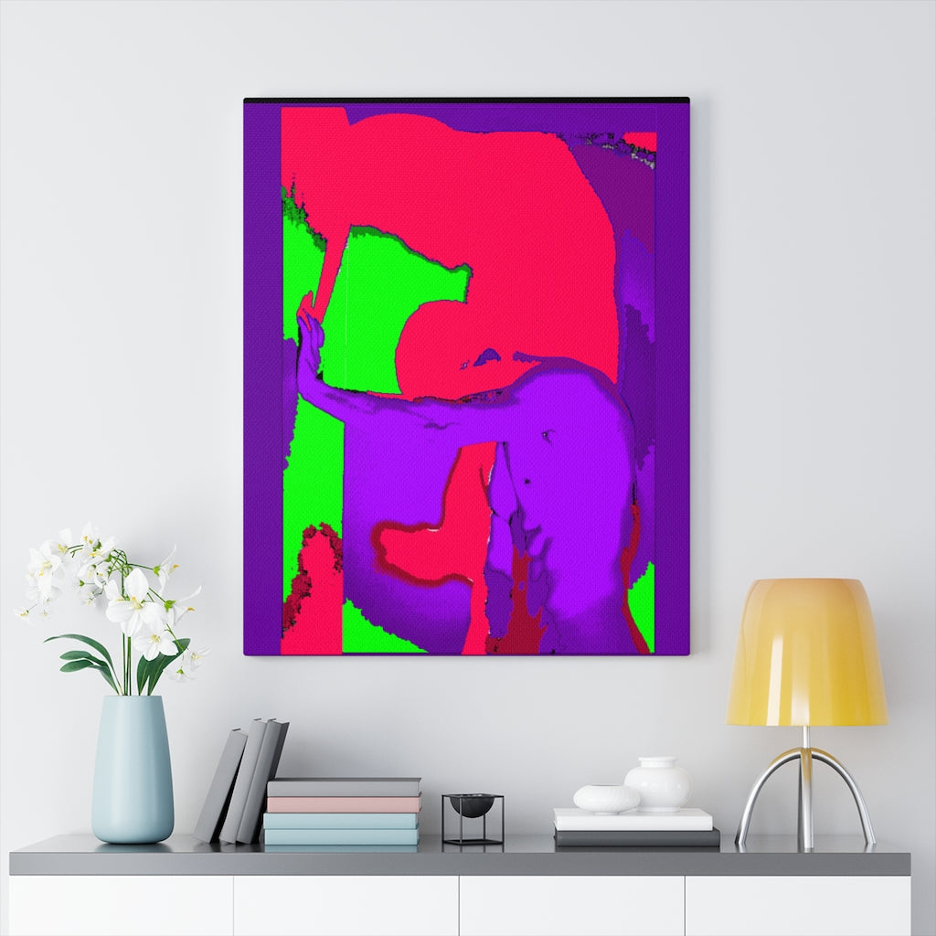 The Monster Above Me Stretched Canvas