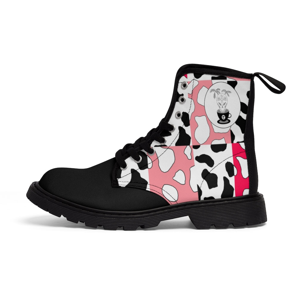 Cowboi Pink Large Sized Canvas Boots