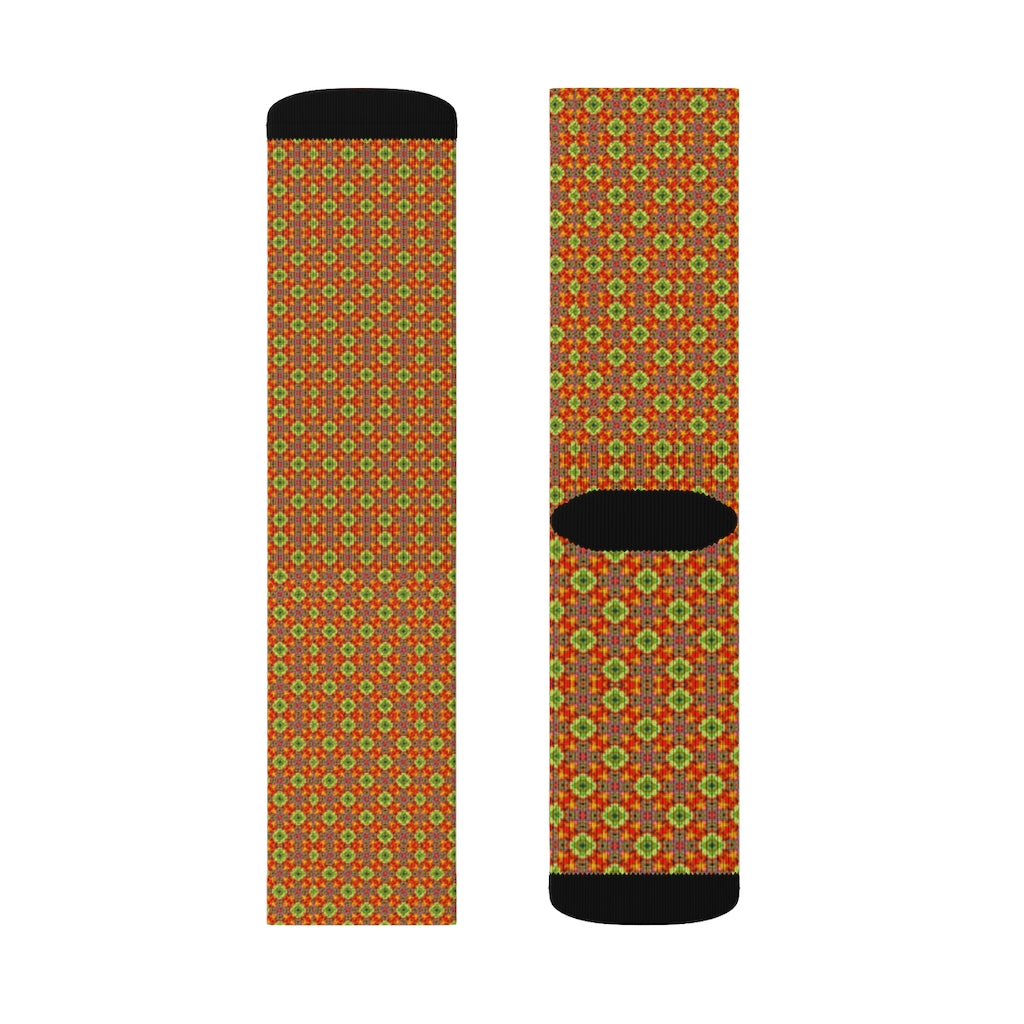 Pumpkin Kaleidoscope Sublimation Socks
