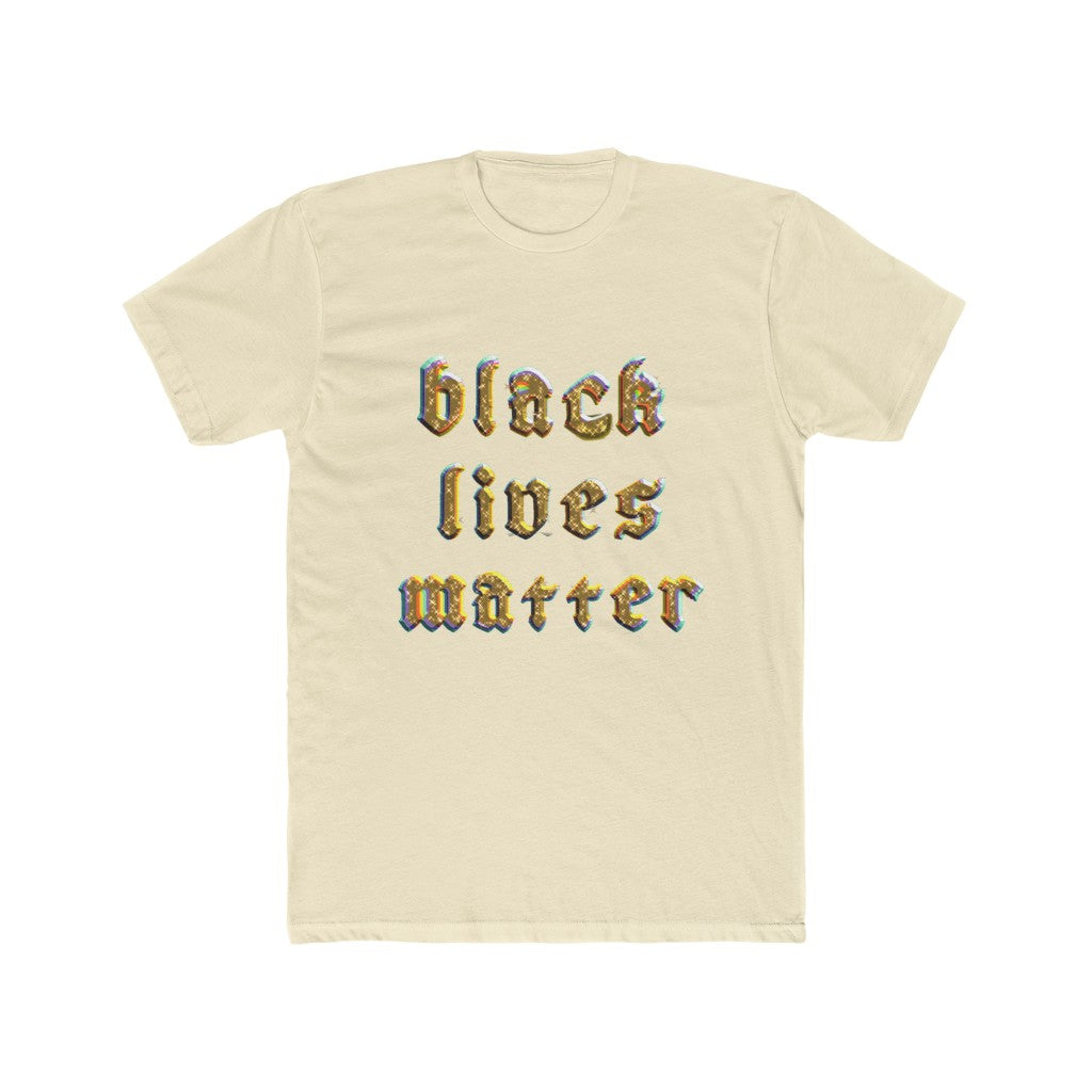 Black Lives Matter Gold Cotton Crew Tee
