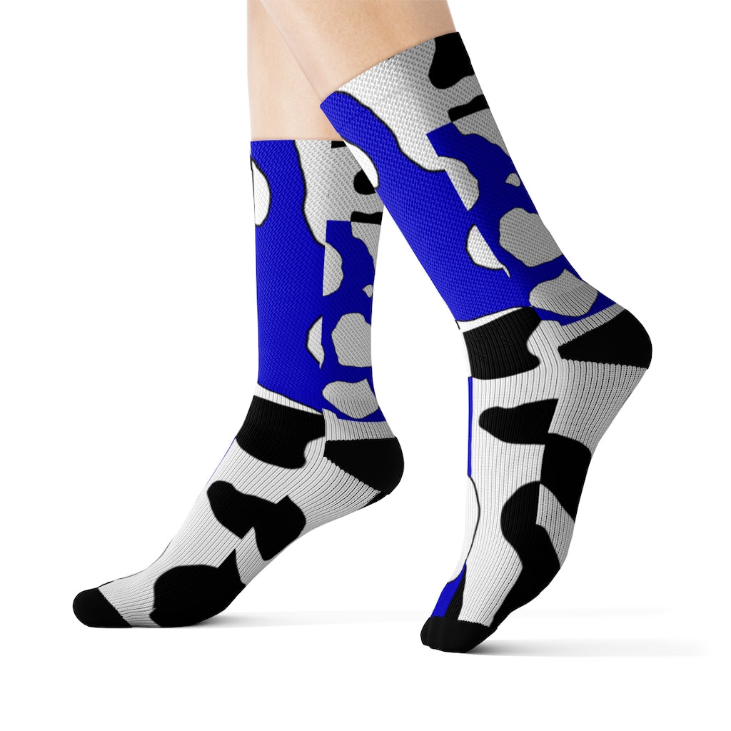 e-boy Blue Cowboi Sublimation Socks