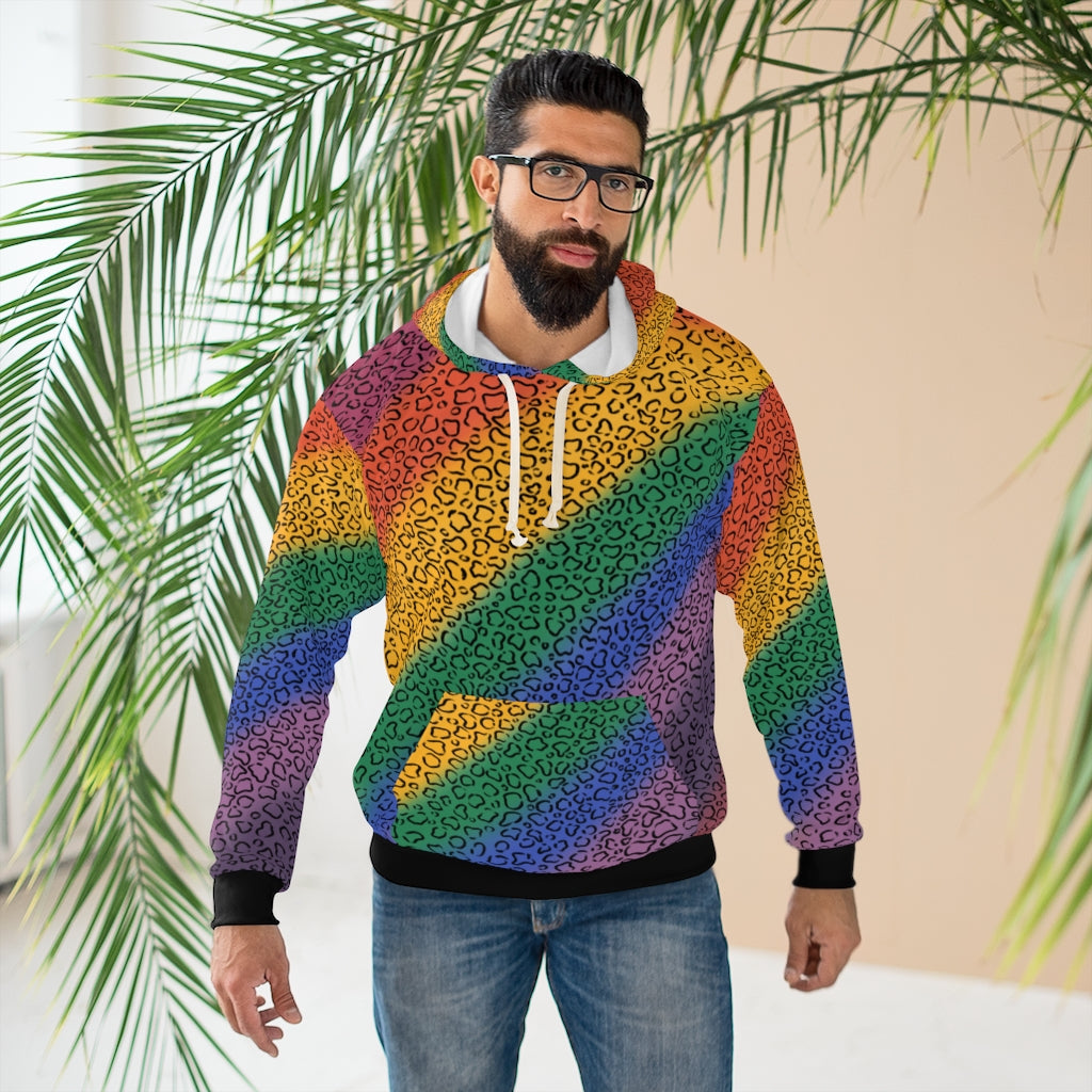 Rainbow Cheetah Pullover Hoodie