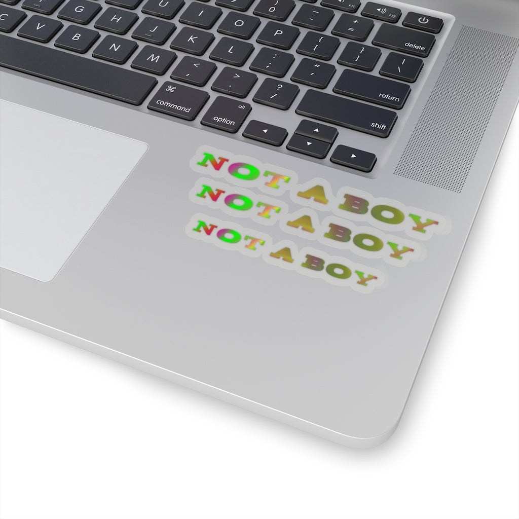 not a boy non-binary Kiss-Cut Stickers