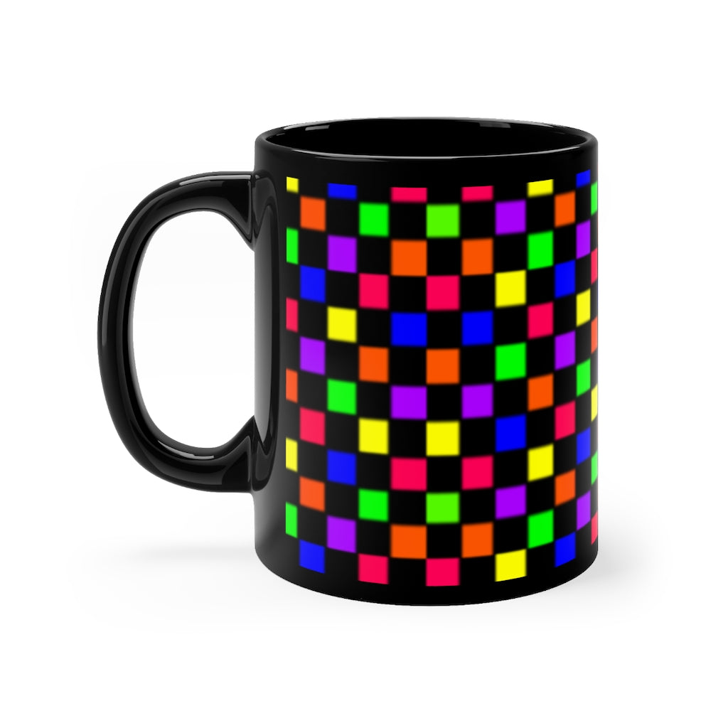 Rainbow Checker mug 11oz
