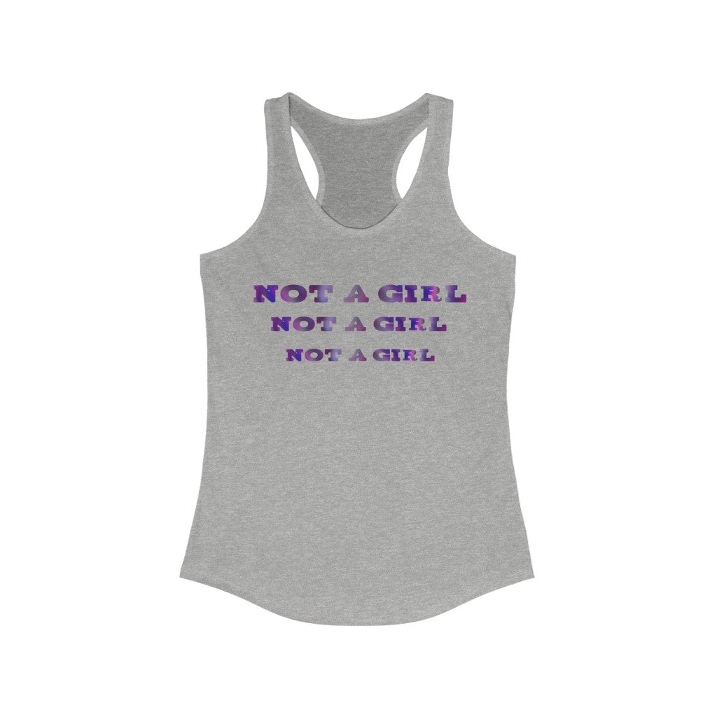 Not A Girl Racerback Tank