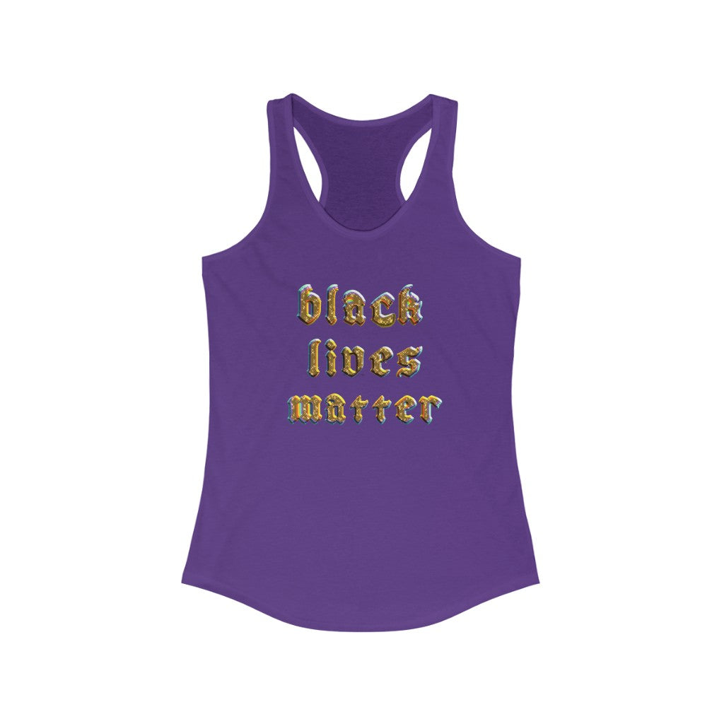 Black Lives Matter Metallic Racerback Tank