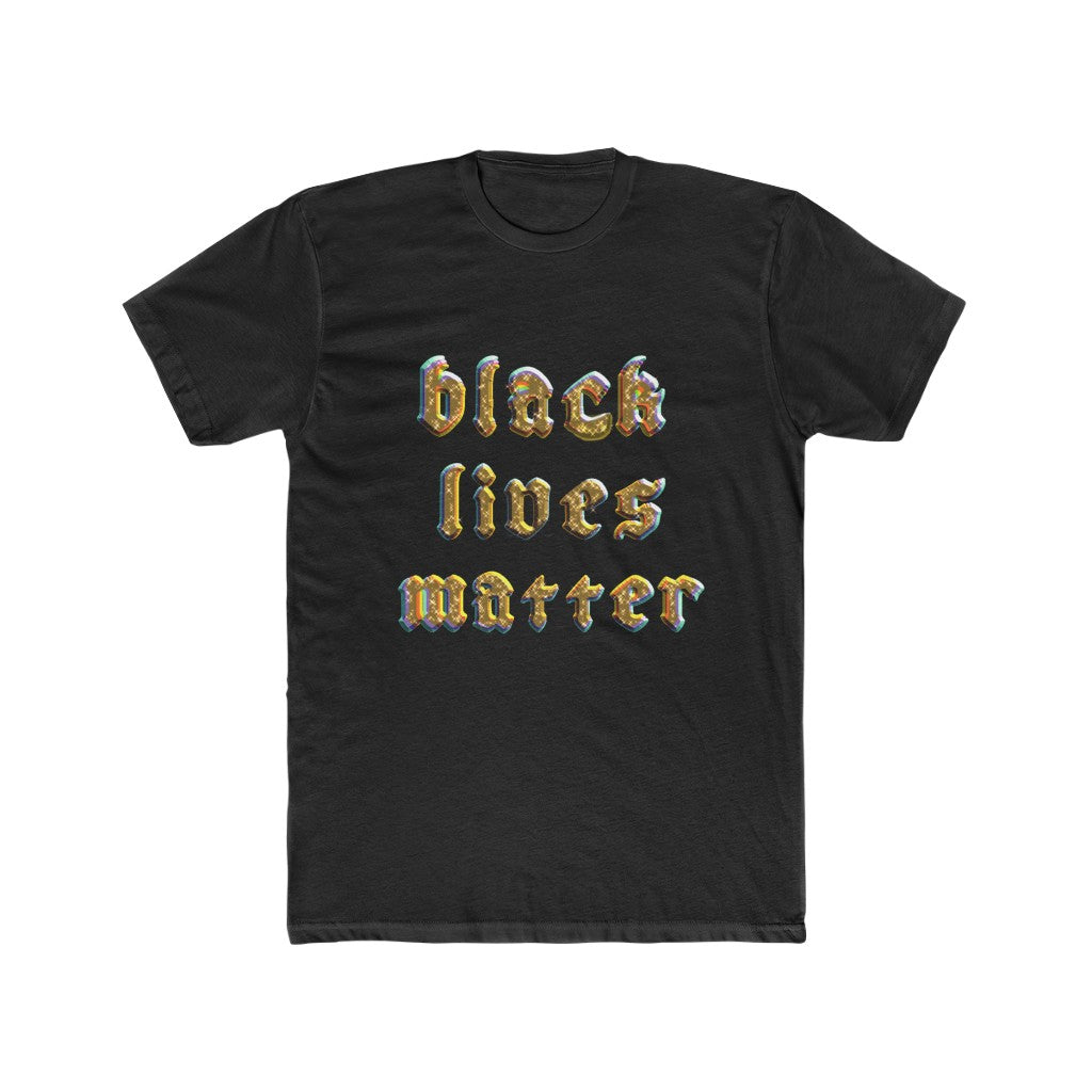 Black Lives Matter Gold Cotton Crew Tee