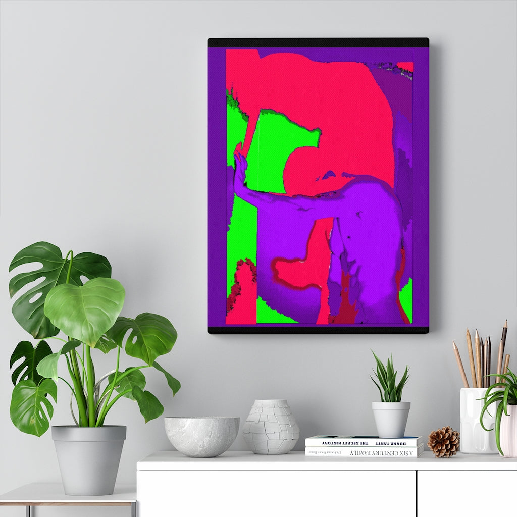 The Monster Above Me Stretched Canvas