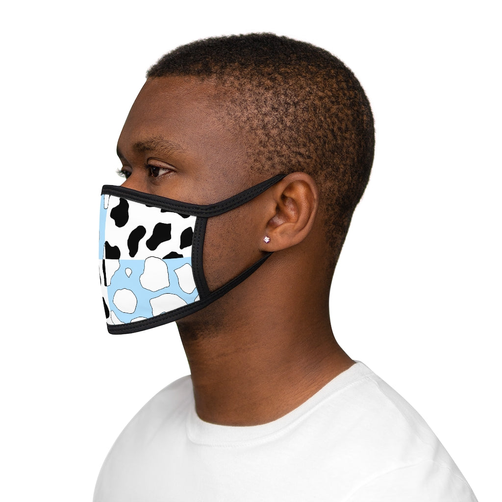 Softboi Blue Cowboi Mixed-Fabric Face Mask