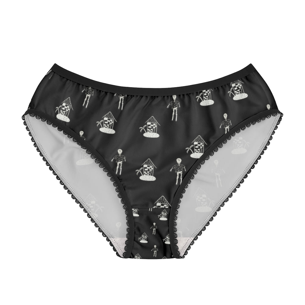 hawaiian skeleton Fem Briefs