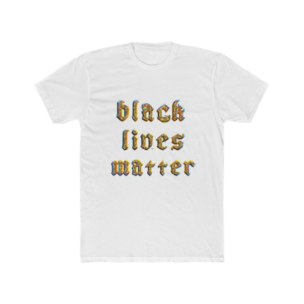 Black Lives Matter Gold Cotton Crew Tee
