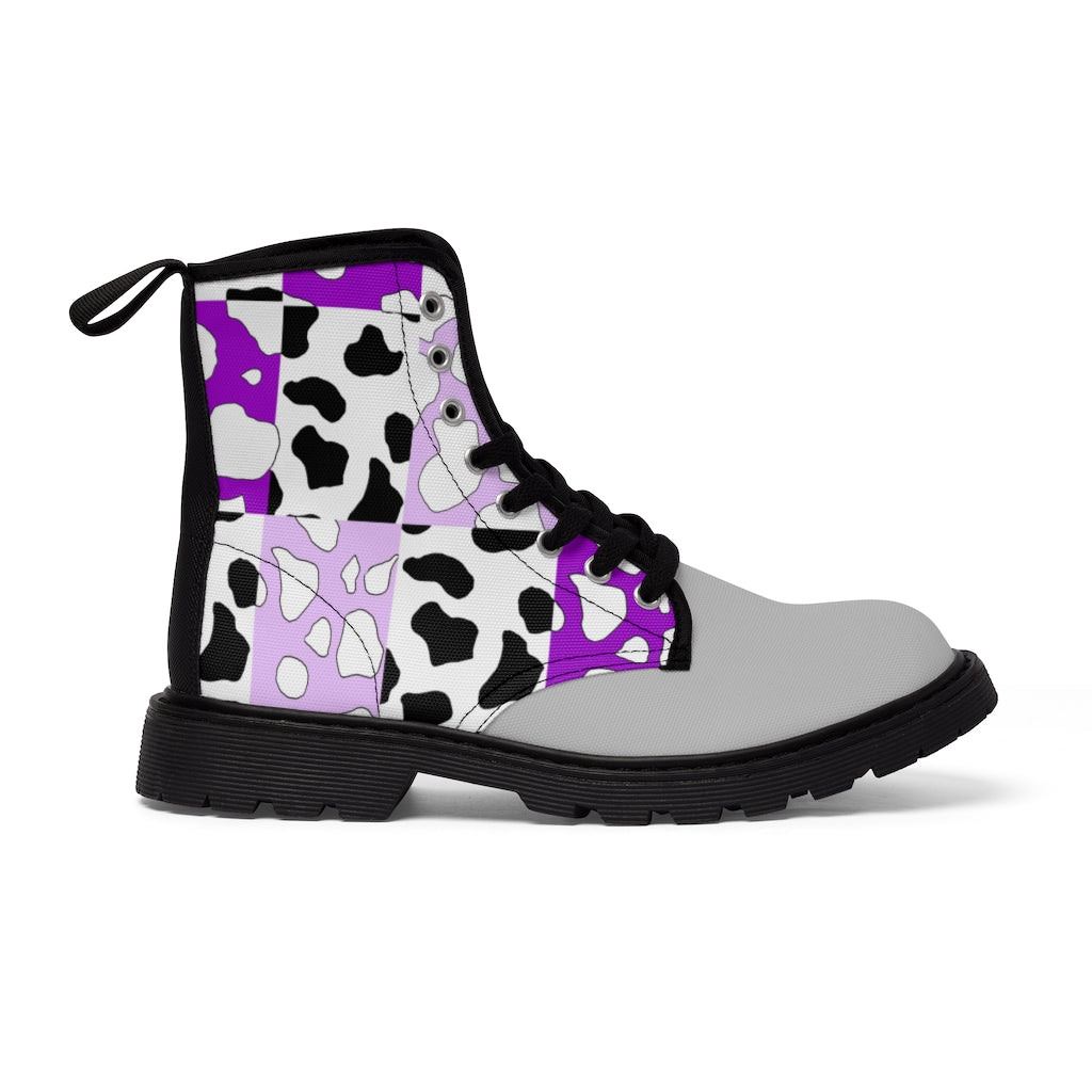 Cowboi Purple Small Sized Canvas Boots