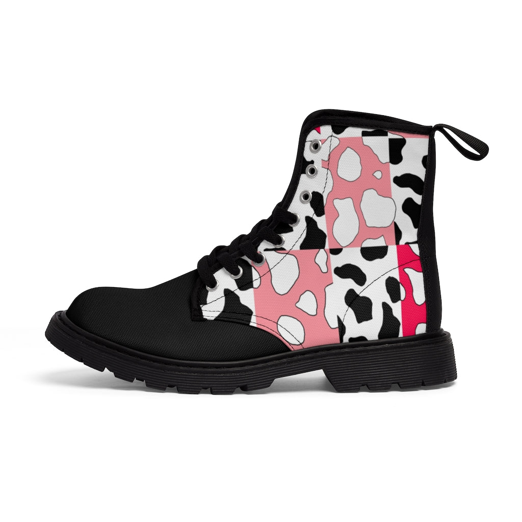 Cowboi Pink Large Sized Canvas Boots