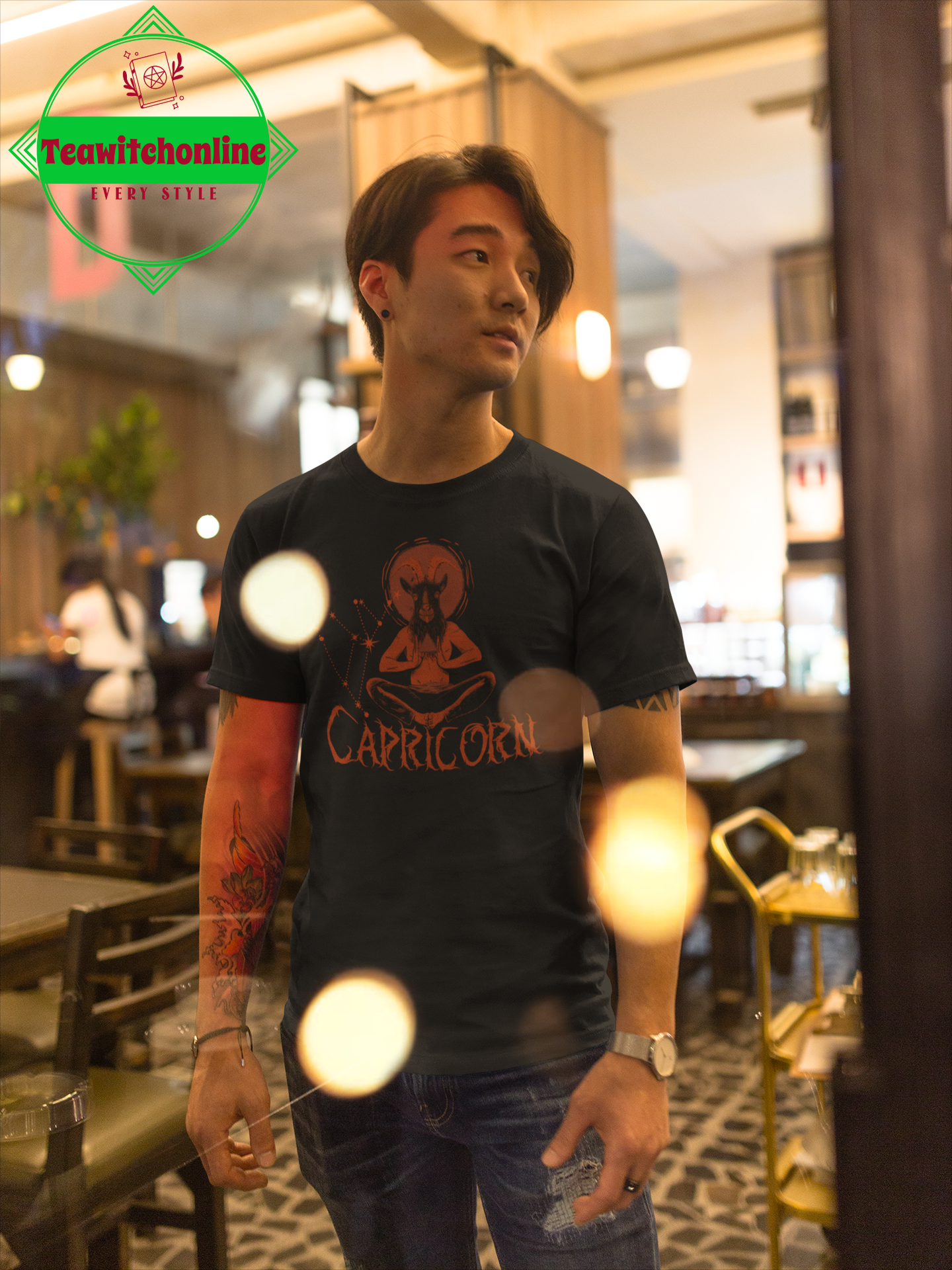 Capricorn Metal Zodiac Cotton Tee