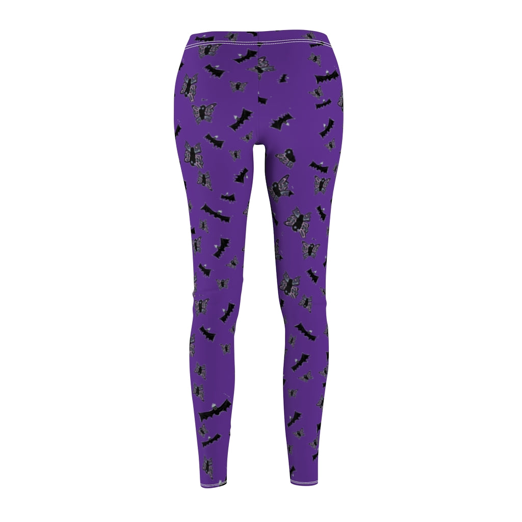 Purple Butterflies and Bats Leggings