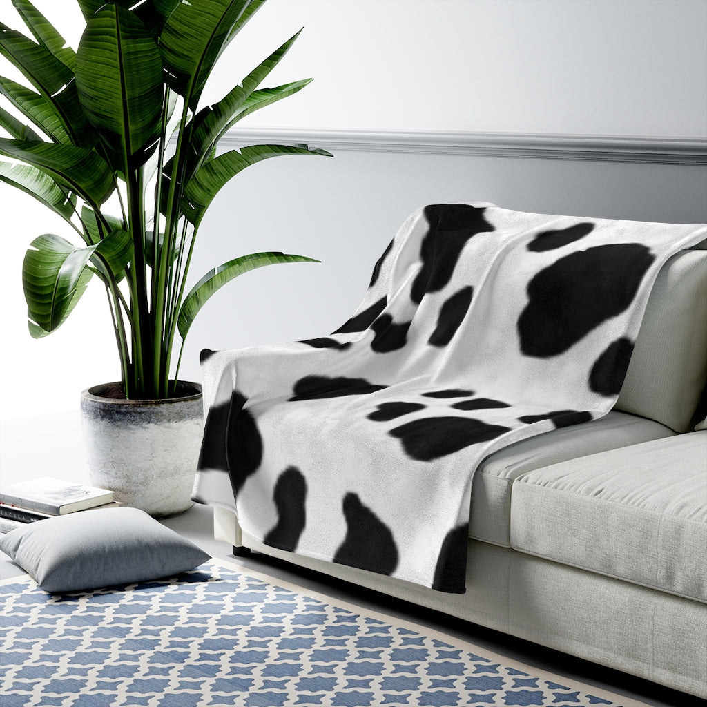 cow print Velveteen Plush Blanket