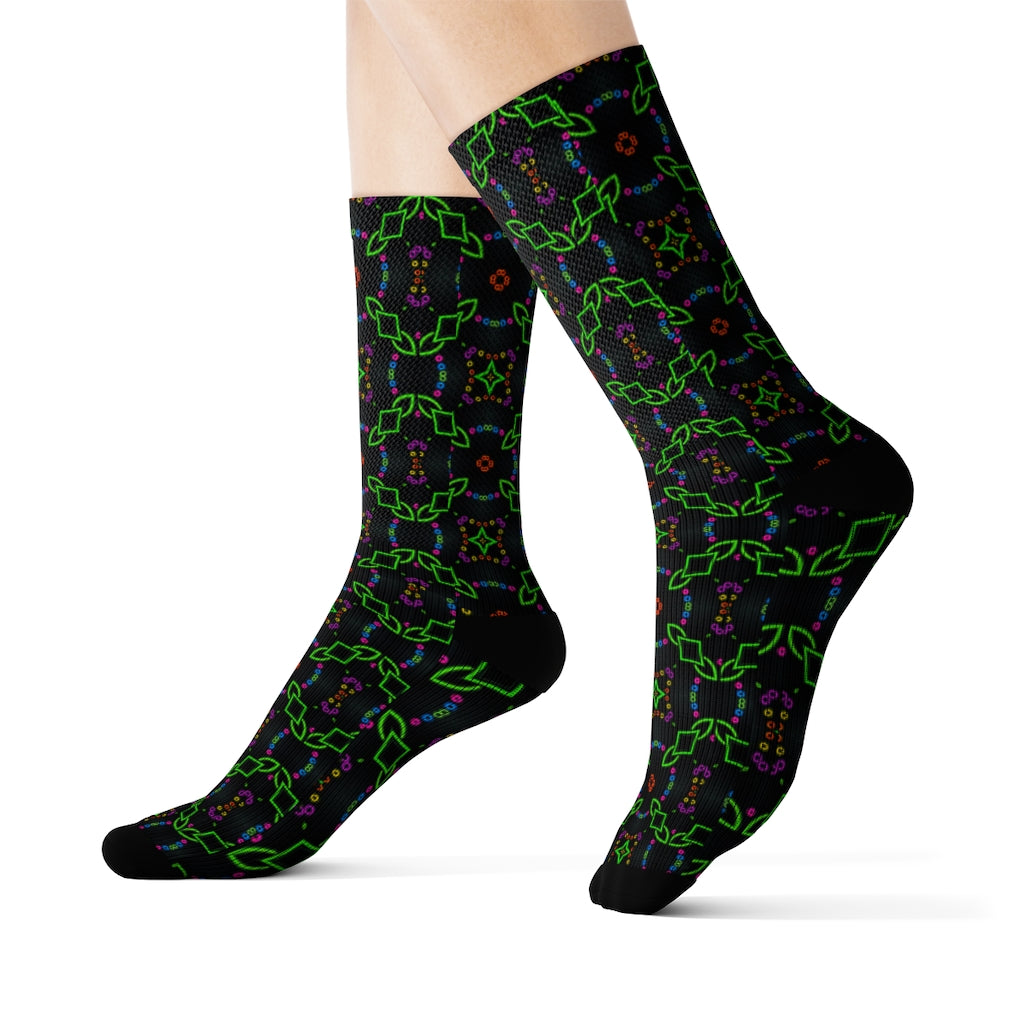 Neon Chainlink Sublimation Socks