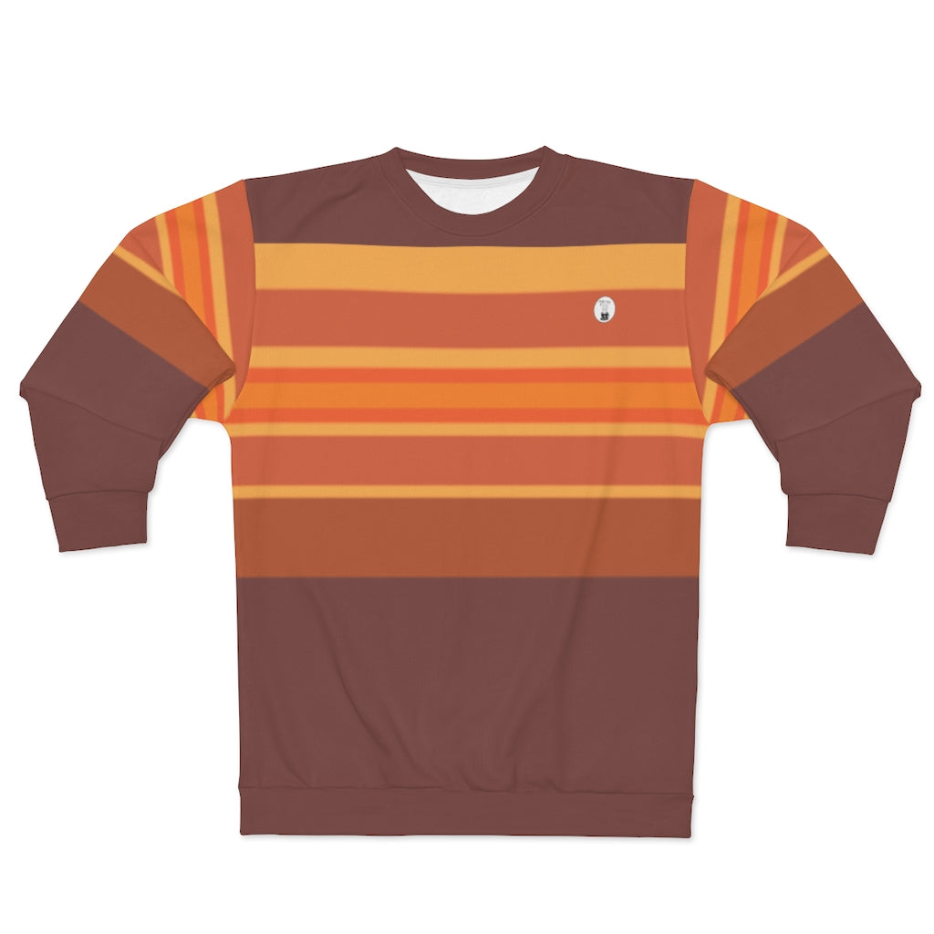 red orange striped Unisex Sweatshirt