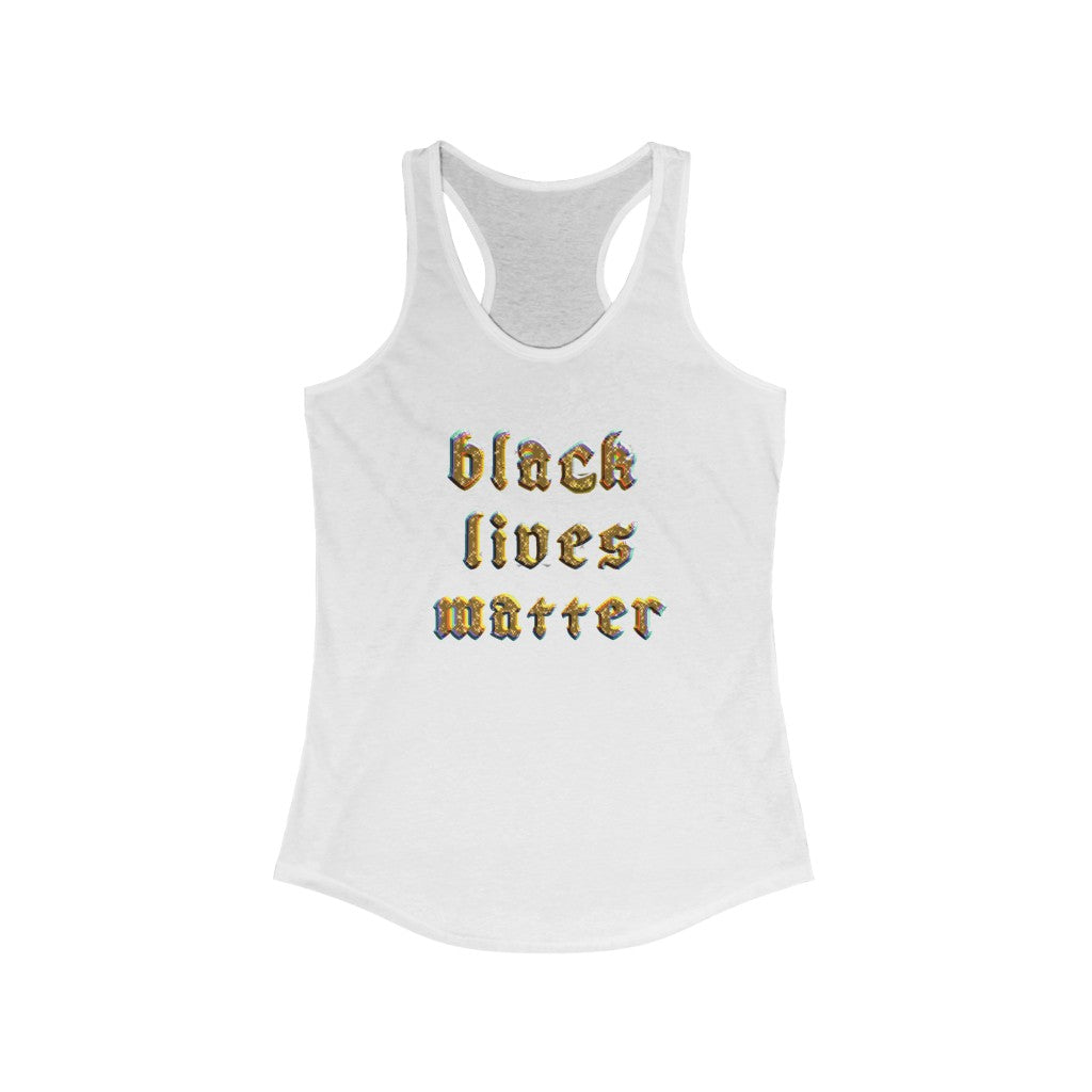 Black Lives Matter Metallic Racerback Tank