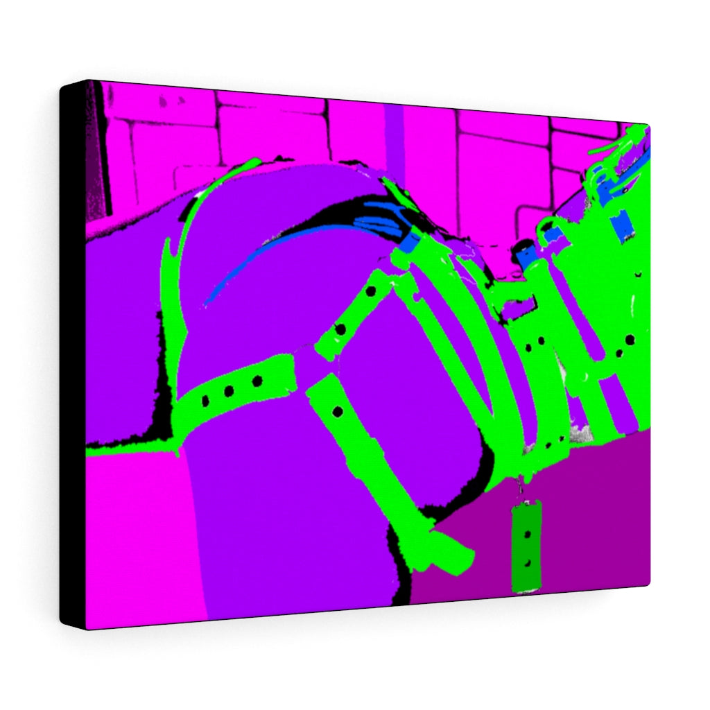 Purple Straps Stretched Canvas