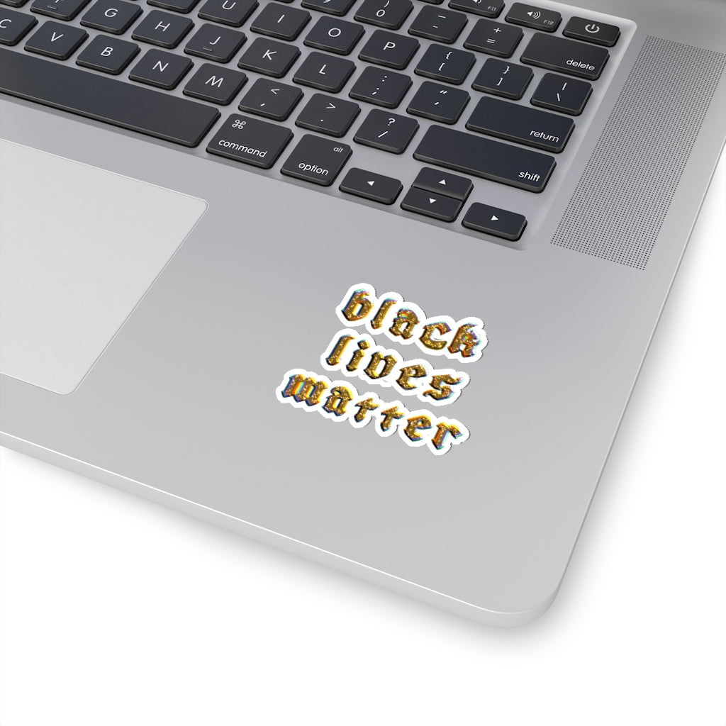 Black Lives Matter Metallic Print Kiss-Cut Stickers