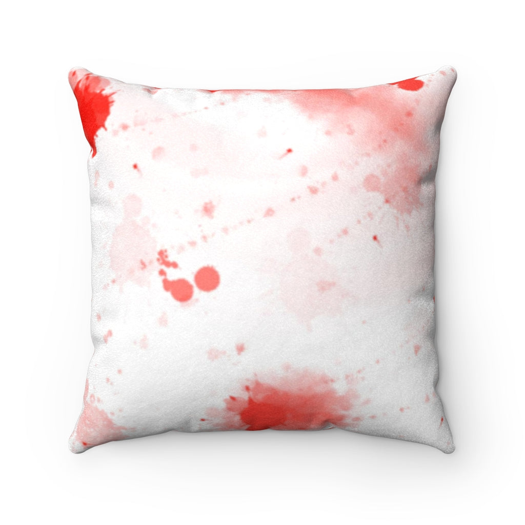 blood spatter Faux Suede Square Pillow