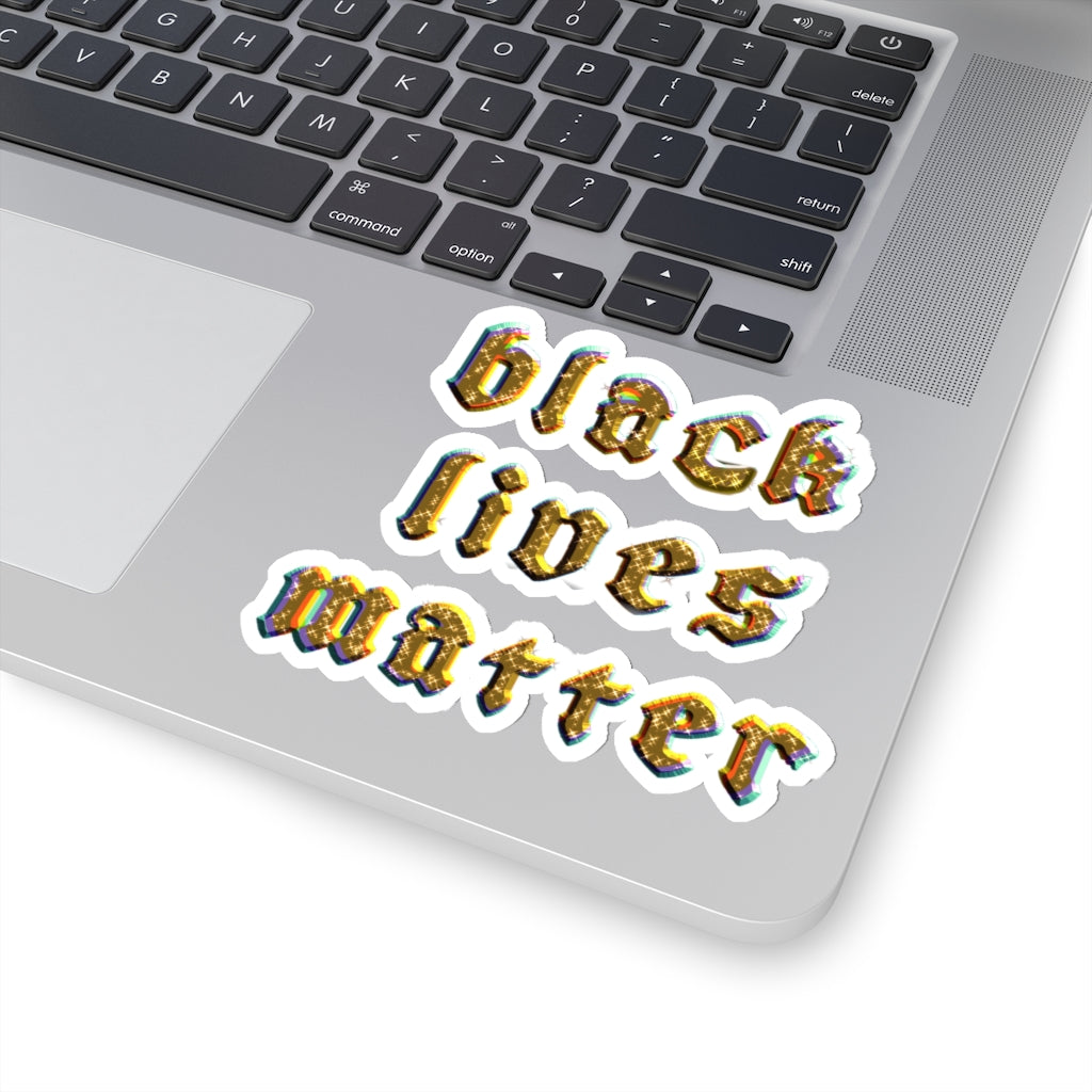 Black Lives Matter Metallic Print Kiss-Cut Stickers