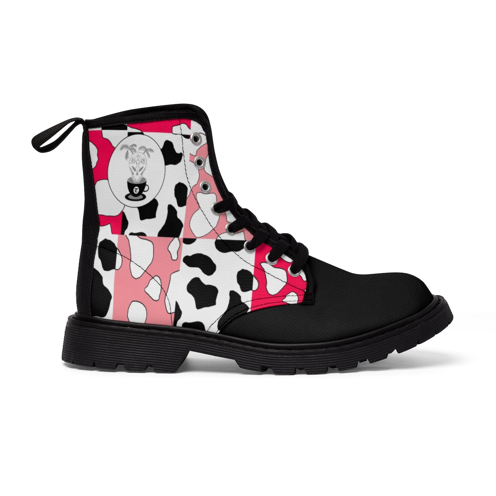 Cowboi Pink Large Sized Canvas Boots