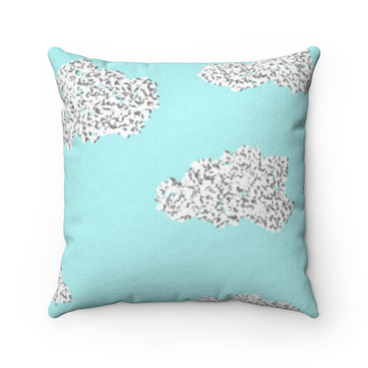 cubic cloud Faux Suede Square Pillow