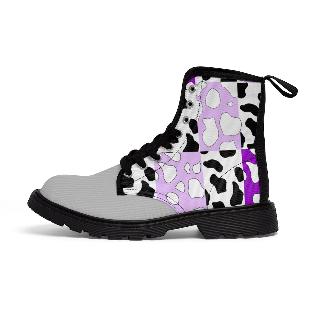 Cowboi Purple Small Sized Canvas Boots