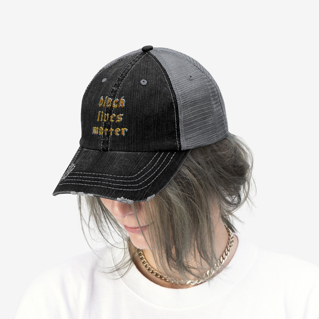 BLM Gold Unisex Trucker Hat