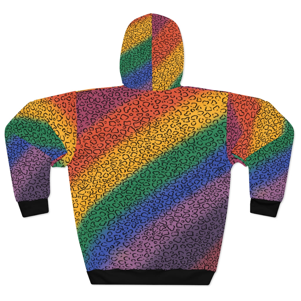 Rainbow Cheetah Pullover Hoodie