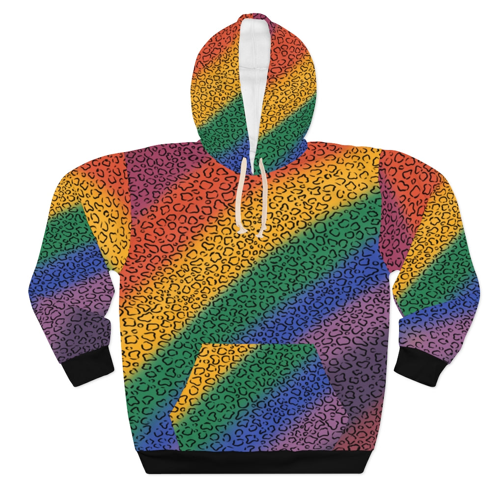 Rainbow Cheetah Pullover Hoodie