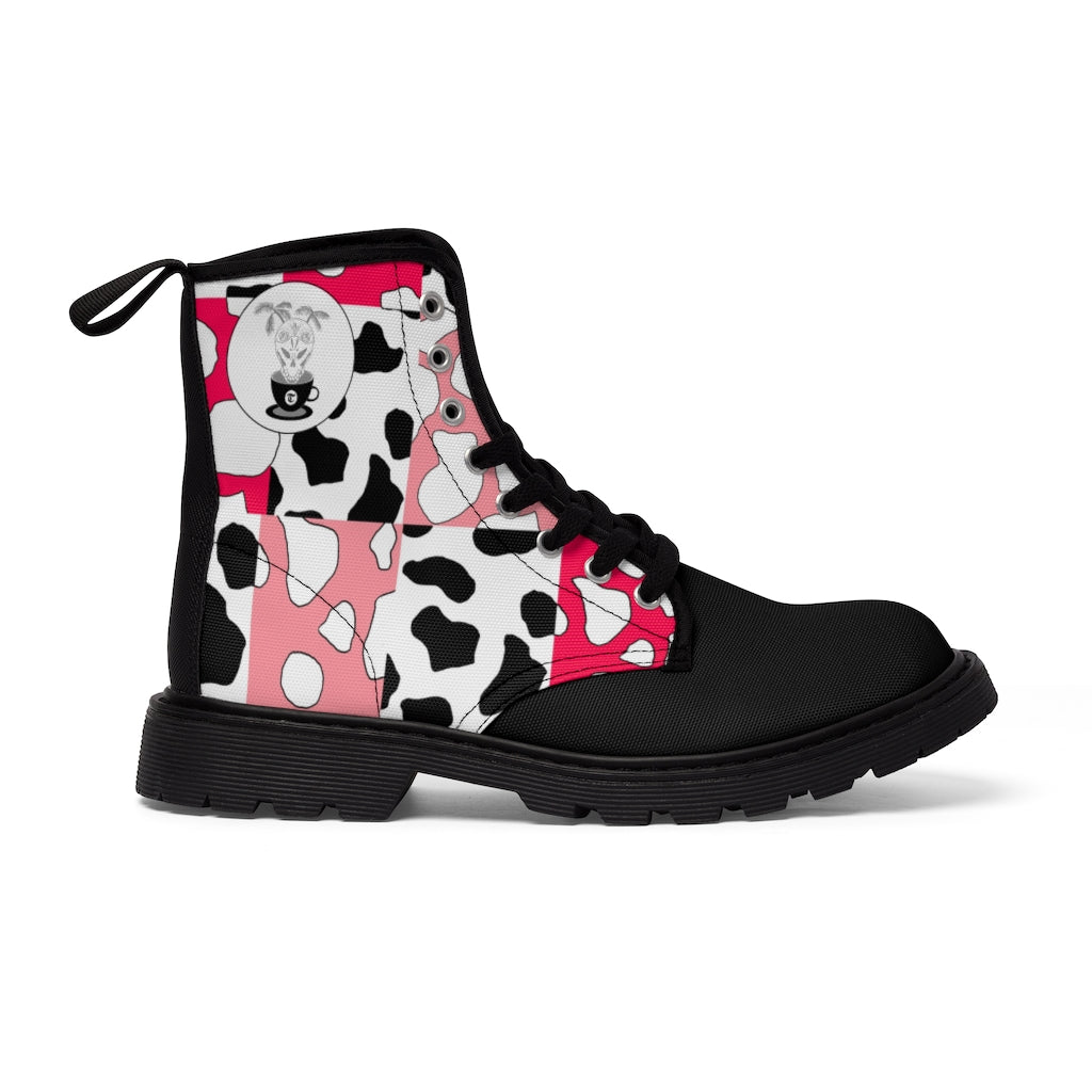 Cowboi Pink Small Sized Canvas Boots