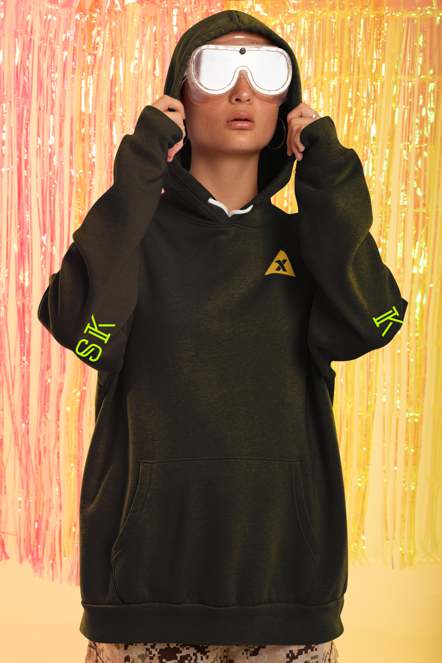 Health Risk Logo Core Hoodie - Yellow
