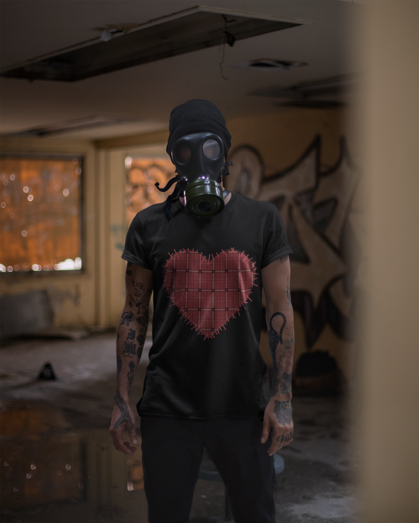 Club X Heart Patch Red Cotton Tee